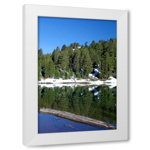 Emerald Lake White Modern Wood Framed Art Print by Taylor, Douglas