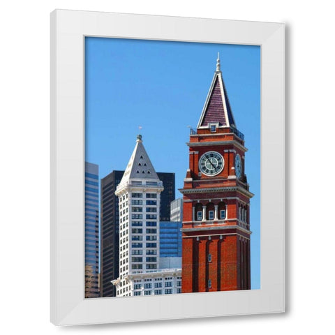 Skyline Time White Modern Wood Framed Art Print by Taylor, Douglas