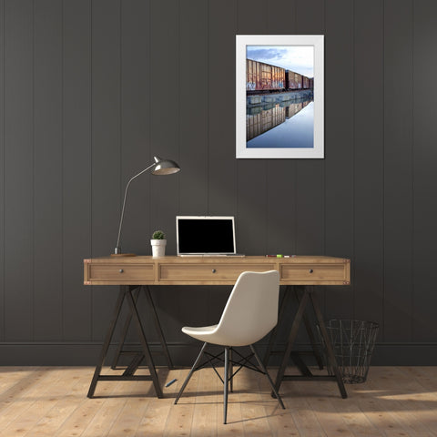 Rail Art Reflections White Modern Wood Framed Art Print by Taylor, Douglas