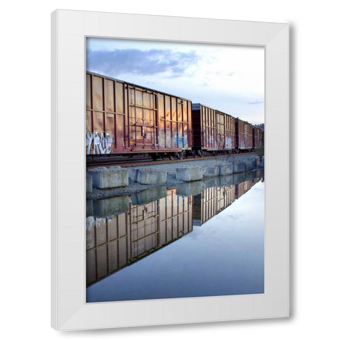 Rail Art Reflections White Modern Wood Framed Art Print by Taylor, Douglas