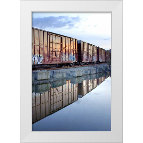 Rail Art Reflections White Modern Wood Framed Art Print by Taylor, Douglas