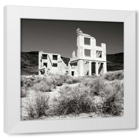 Rhyolite Ruin II BW White Modern Wood Framed Art Print by Taylor, Douglas