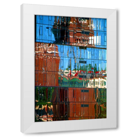 King Street Reflections White Modern Wood Framed Art Print by Taylor, Douglas