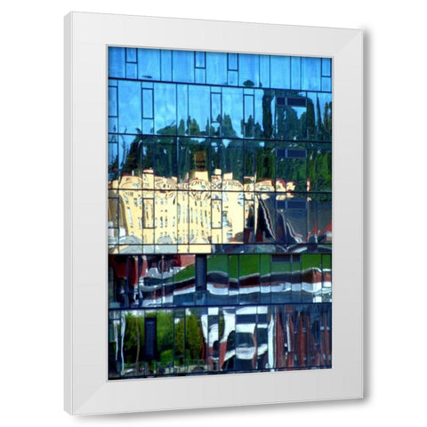 City Reflections White Modern Wood Framed Art Print by Taylor, Douglas