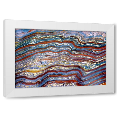 Banded Iron I White Modern Wood Framed Art Print by Taylor, Douglas