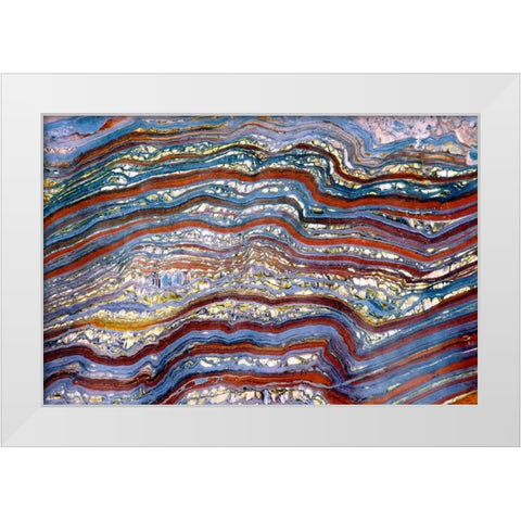 Banded Iron I White Modern Wood Framed Art Print by Taylor, Douglas