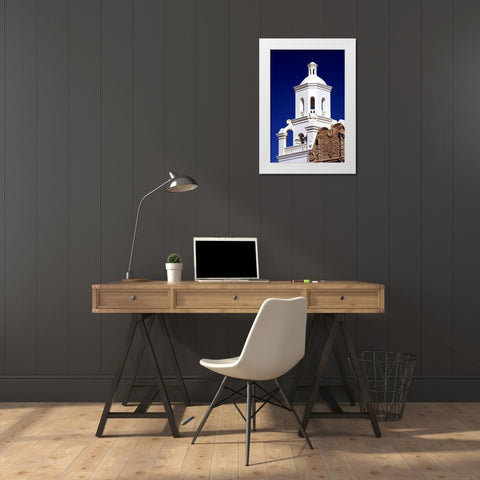 West Bell Tower White Modern Wood Framed Art Print by Taylor, Douglas