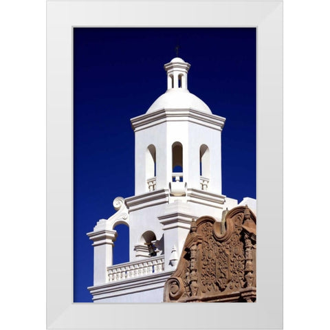 West Bell Tower White Modern Wood Framed Art Print by Taylor, Douglas