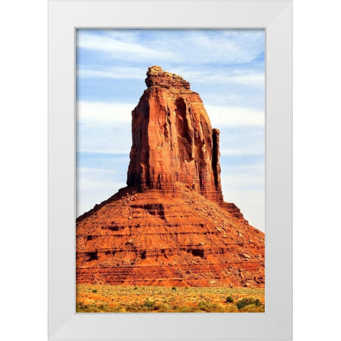 Monument Valley II White Modern Wood Framed Art Print by Taylor, Douglas