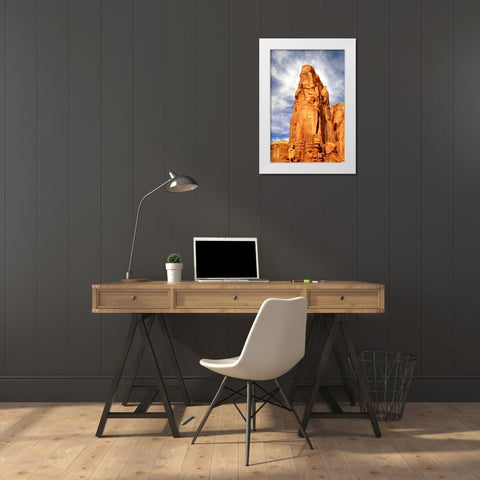Spearhead Mesa White Modern Wood Framed Art Print by Taylor, Douglas