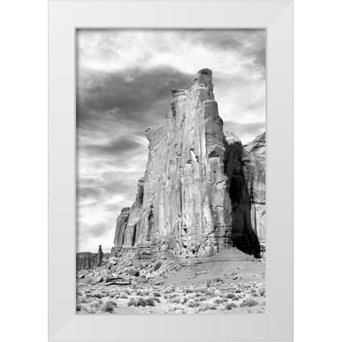 Monument Valley I BW White Modern Wood Framed Art Print by Taylor, Douglas