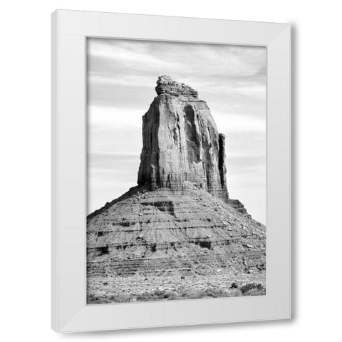 Monument Valley II BW White Modern Wood Framed Art Print by Taylor, Douglas