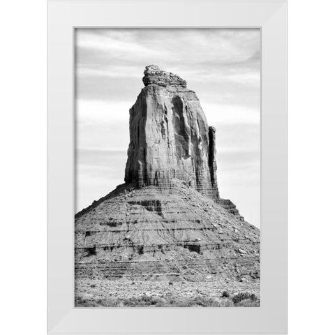 Monument Valley II BW White Modern Wood Framed Art Print by Taylor, Douglas