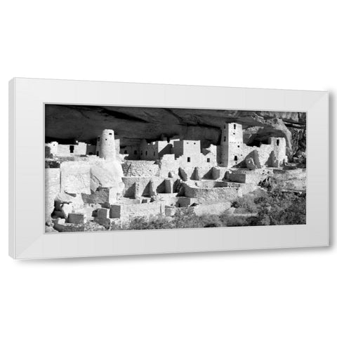 Cliff Palace at Mesa Verde BW White Modern Wood Framed Art Print by Taylor, Douglas
