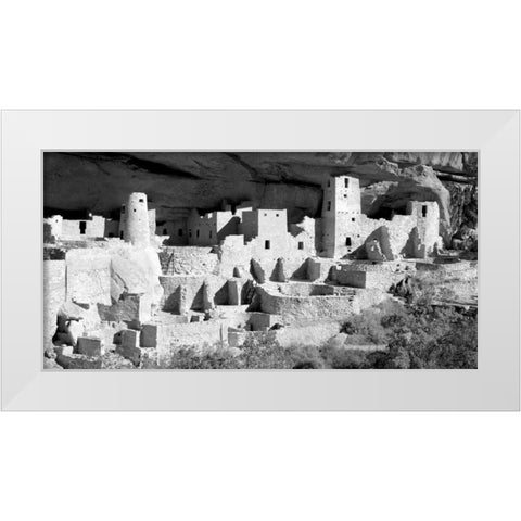 Cliff Palace at Mesa Verde BW White Modern Wood Framed Art Print by Taylor, Douglas