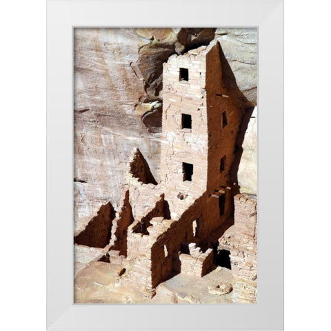 Square Tower House White Modern Wood Framed Art Print by Taylor, Douglas