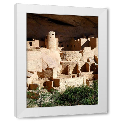 Cliff Palace Pueblo Portrait White Modern Wood Framed Art Print by Taylor, Douglas