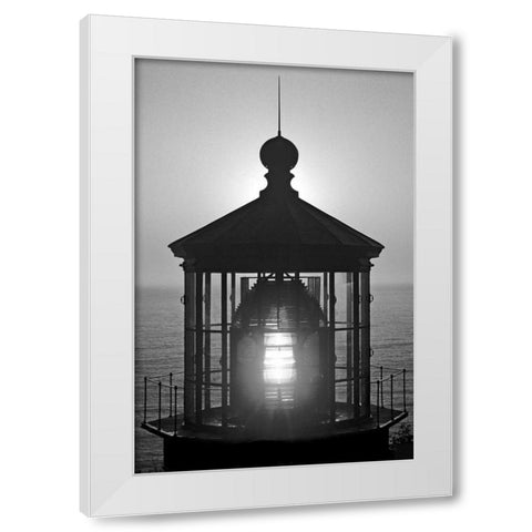 Cape Mears Lighthouse BW White Modern Wood Framed Art Print by Taylor, Douglas