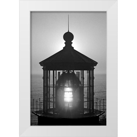 Cape Mears Lighthouse BW White Modern Wood Framed Art Print by Taylor, Douglas