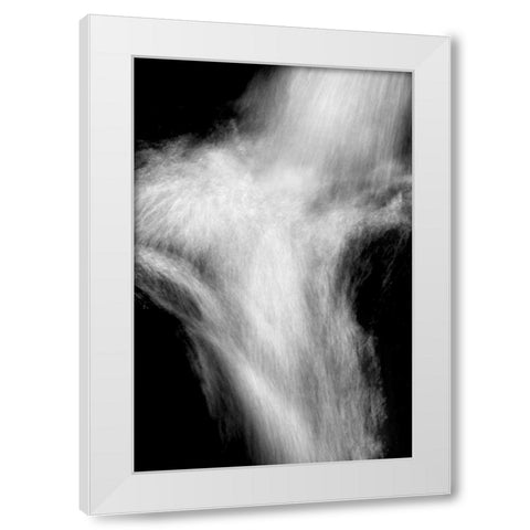 Falling Water III BW White Modern Wood Framed Art Print by Taylor, Douglas
