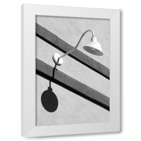 Lampshade BW White Modern Wood Framed Art Print by Taylor, Douglas