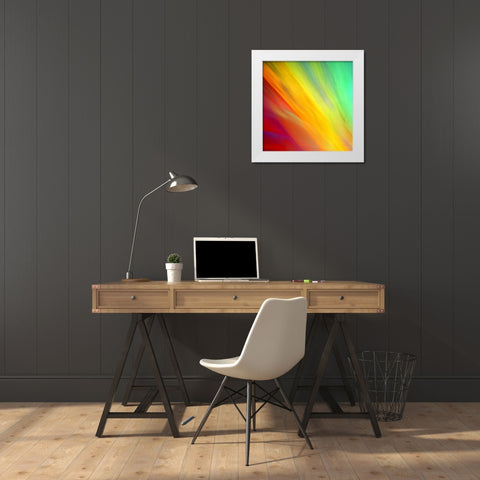 Brushfire I White Modern Wood Framed Art Print by Taylor, Douglas