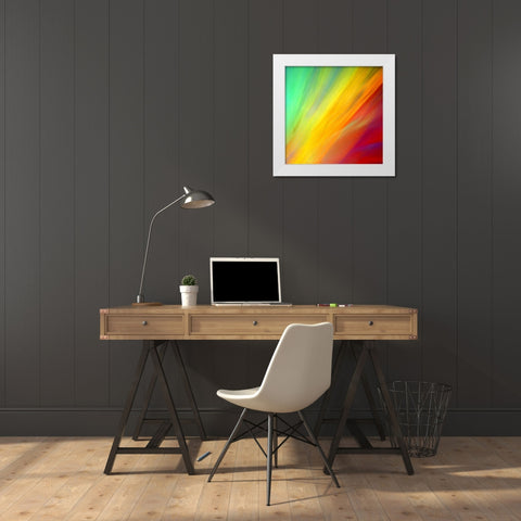 Brushfire II White Modern Wood Framed Art Print by Taylor, Douglas