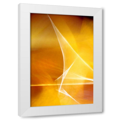 Amber Refraction I White Modern Wood Framed Art Print by Taylor, Douglas