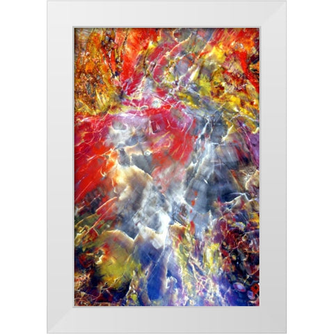 Silica Stream White Modern Wood Framed Art Print by Taylor, Douglas