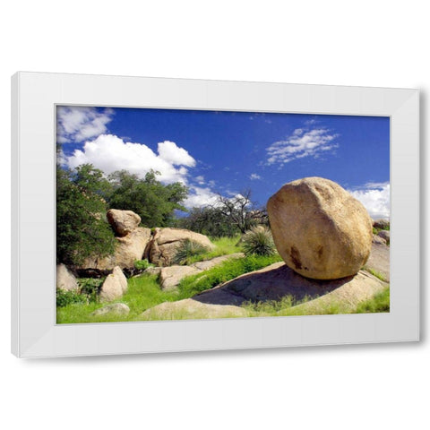 Texas Canyon Rocks I White Modern Wood Framed Art Print by Taylor, Douglas