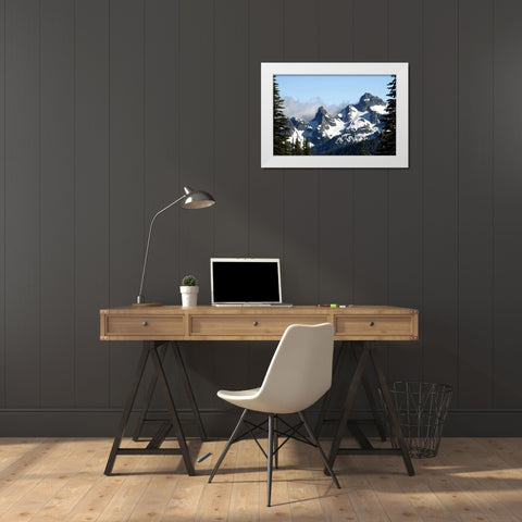 Goat Island Mountain White Modern Wood Framed Art Print by Taylor, Douglas