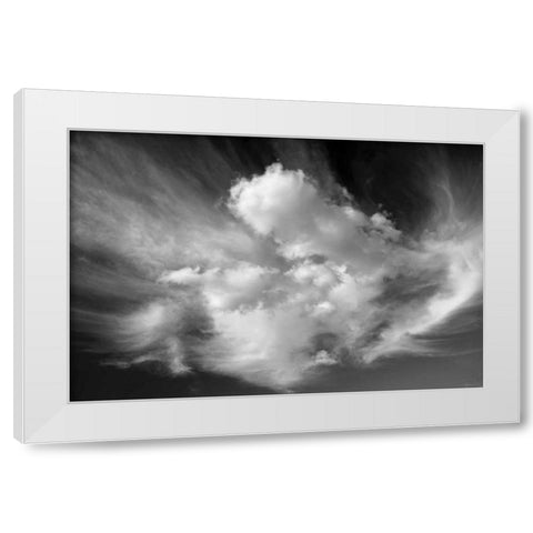 Clouds over Kitt Peak BW II White Modern Wood Framed Art Print by Taylor, Douglas