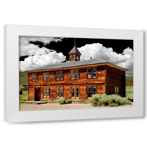 Abandoned Schoolhouse White Modern Wood Framed Art Print by Taylor, Douglas