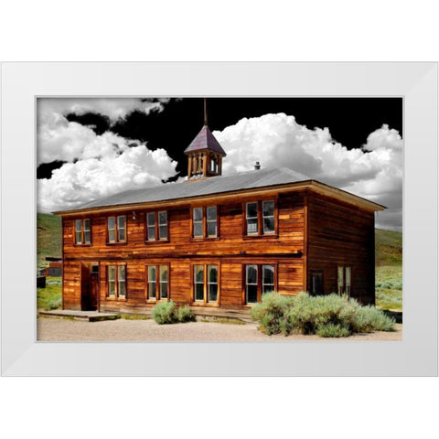 Abandoned Schoolhouse White Modern Wood Framed Art Print by Taylor, Douglas