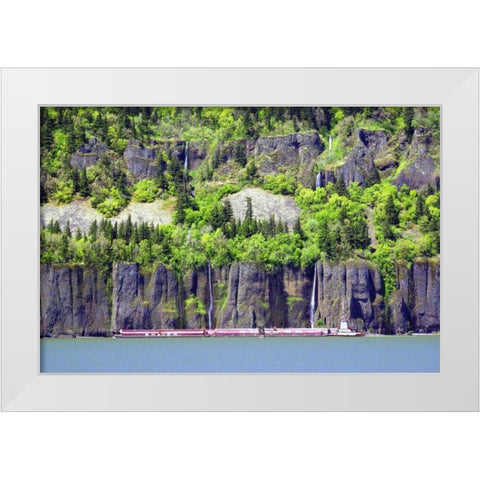 Columbia Gorge White Modern Wood Framed Art Print by Taylor, Douglas