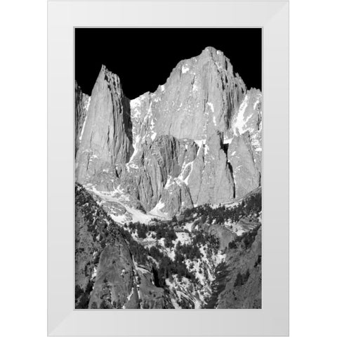 Morning on Mt. Whitney I BW White Modern Wood Framed Art Print by Taylor, Douglas