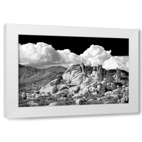 Texas Canyon Rocks BW White Modern Wood Framed Art Print by Taylor, Douglas