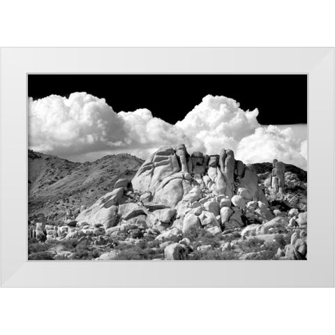 Texas Canyon Rocks BW White Modern Wood Framed Art Print by Taylor, Douglas