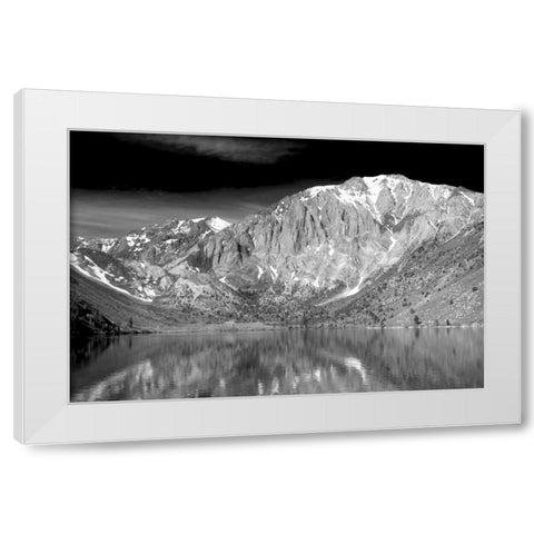 Convict Lake BW White Modern Wood Framed Art Print by Taylor, Douglas