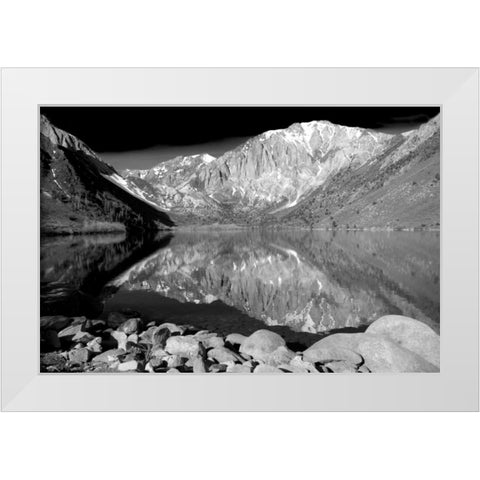 Laurel Mountain Reflections BW White Modern Wood Framed Art Print by Taylor, Douglas