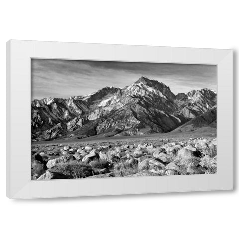 Mt. Williamson II BW White Modern Wood Framed Art Print by Taylor, Douglas