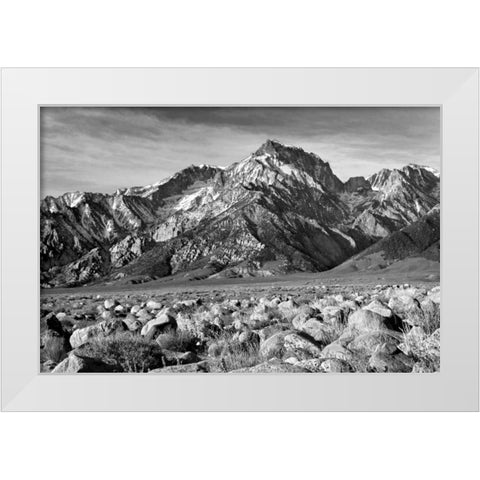 Mt. Williamson II BW White Modern Wood Framed Art Print by Taylor, Douglas
