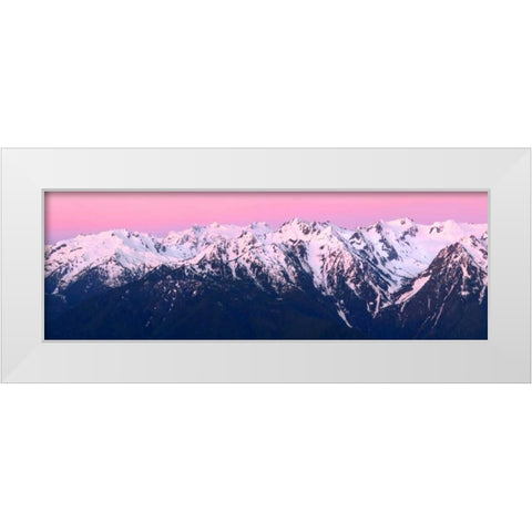 Dawn at Hurricane Ridge White Modern Wood Framed Art Print by Taylor, Douglas