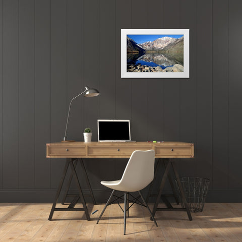 Laurel Mountain Reflections White Modern Wood Framed Art Print by Taylor, Douglas