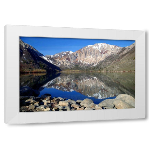Laurel Mountain Reflections White Modern Wood Framed Art Print by Taylor, Douglas