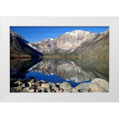Laurel Mountain Reflections White Modern Wood Framed Art Print by Taylor, Douglas