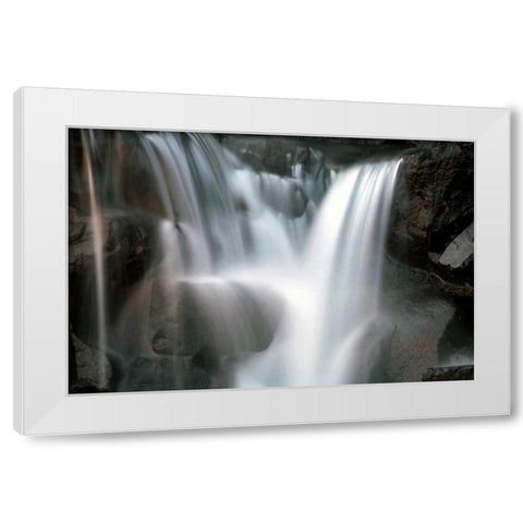 Falling Water I White Modern Wood Framed Art Print by Taylor, Douglas