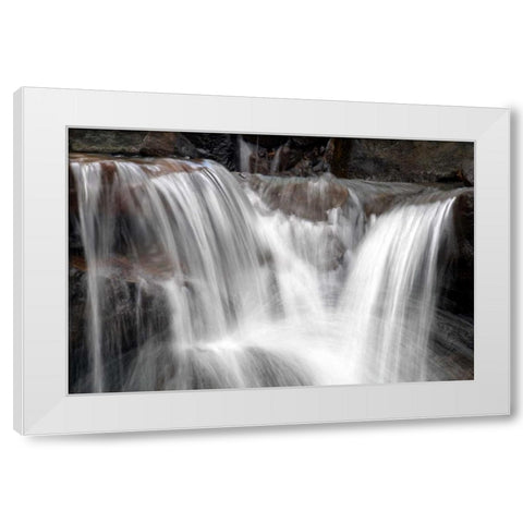 Falling Water II White Modern Wood Framed Art Print by Taylor, Douglas