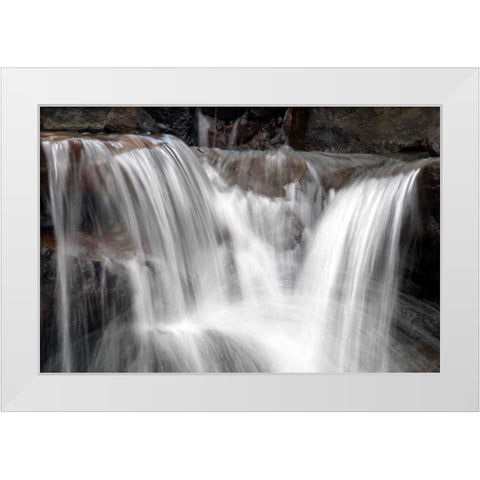 Falling Water II White Modern Wood Framed Art Print by Taylor, Douglas