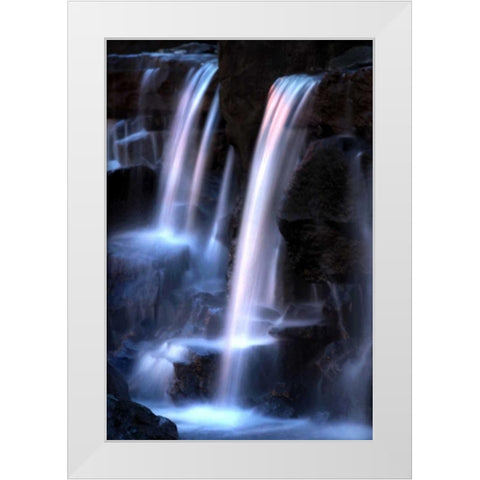 Twilight Waterfall I White Modern Wood Framed Art Print by Taylor, Douglas